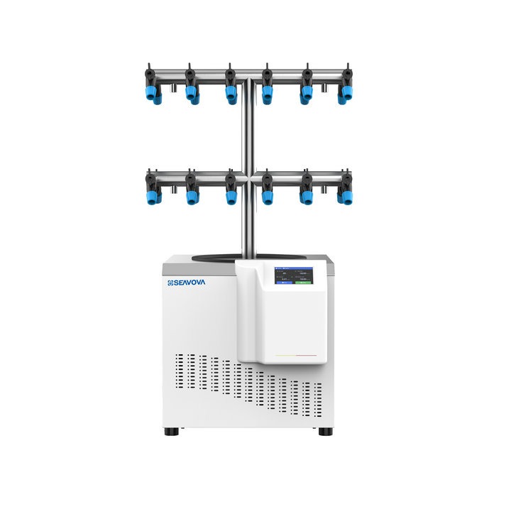 -90°C 24-port 6Kg T-Type Benchtop Laboratory Freeze Dryer / Benchtop Laboratory Lyophilizer NovaDryer-BD600TE
