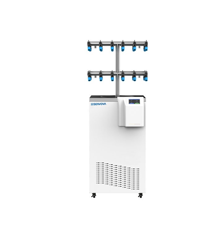 -70°C 24-port 9Kg T-Type Floor Standing Laboratory Freeze Dryer / Floor Standing Laboratory Lyophilizer NovaDryer-FS900TE