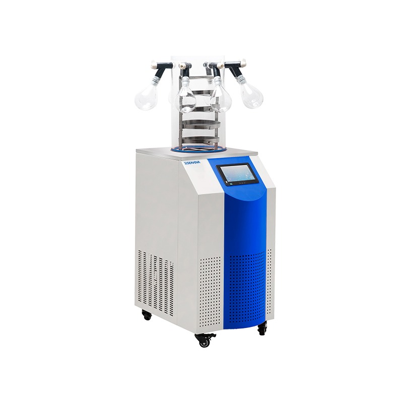 -60°C 4Kg 8-port Manifold Type Floor Laboratory Freeze Dryer / Lyophilizer NovaDryer-FT123